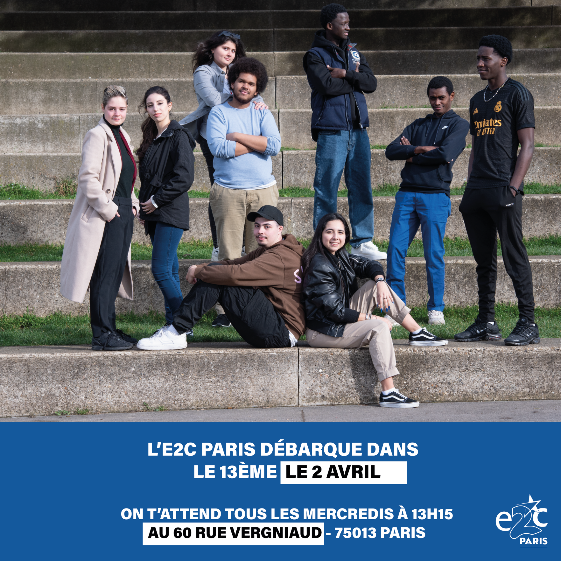 À partir du 2 avril prochain, l'E2C Paris ouvrira un tout nouveau site au 60 rue Vergniaud, dans le 13ème arrondissement de Paris. Une belle opportunité pour les jeunes habitants dans le sud de la capitale de construire leur projet professionnel.